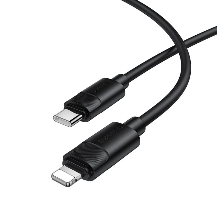 Borofone BX123 Leya PD30W Type-C to 8 Pin Silicone Charging Cable, Length: 1m, Type-C to 8 Pin
