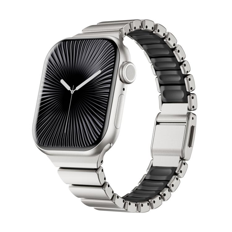 One-bead Waist Stainless Steel Norman Buckle Magnetic Watch Band, For Apple Watch 46mm / 49mm / 45mm / 44mm, For Apple Watch 42mm / 41mm / 40mm / 38mm