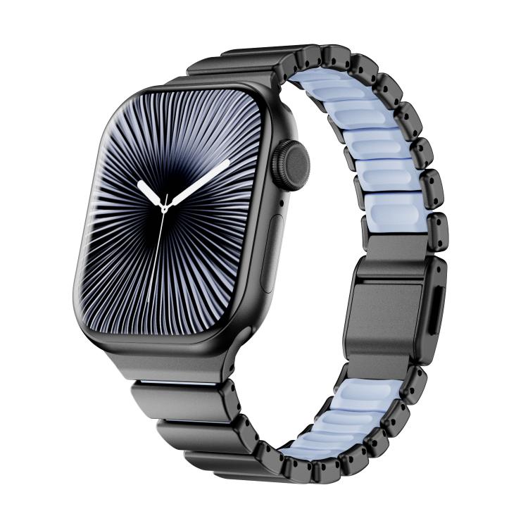 One-bead Waist Stainless Steel Norman Buckle Magnetic Watch Band, For Apple Watch 46mm / 49mm / 45mm / 44mm, For Apple Watch 42mm / 41mm / 40mm / 38mm