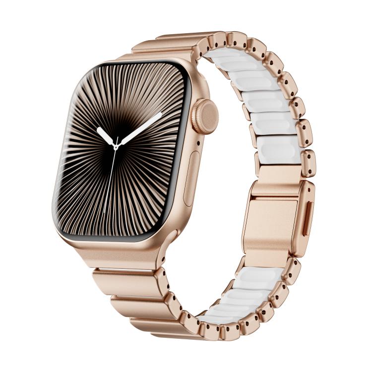 One-bead Waist Stainless Steel Norman Buckle Magnetic Watch Band, For Apple Watch 46mm / 49mm / 45mm / 44mm, For Apple Watch 42mm / 41mm / 40mm / 38mm