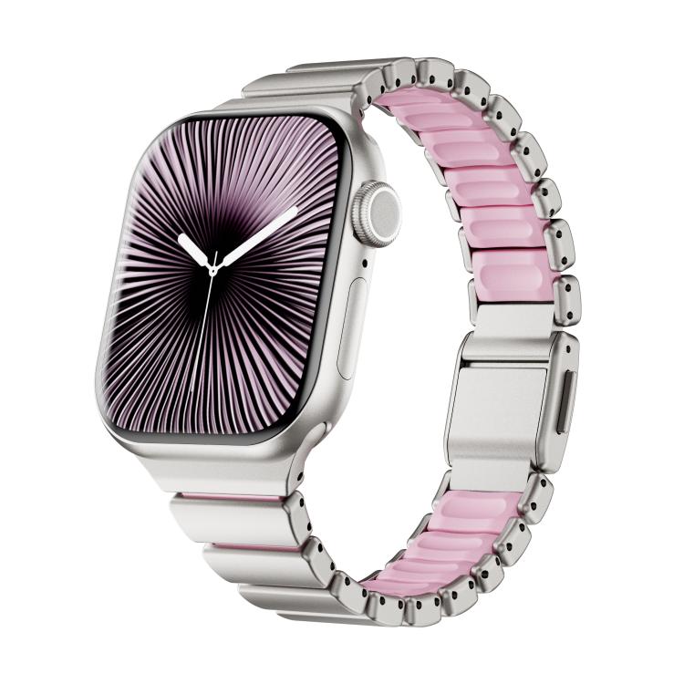One-bead Waist Stainless Steel Norman Buckle Magnetic Watch Band, For Apple Watch 46mm / 49mm / 45mm / 44mm, For Apple Watch 42mm / 41mm / 40mm / 38mm