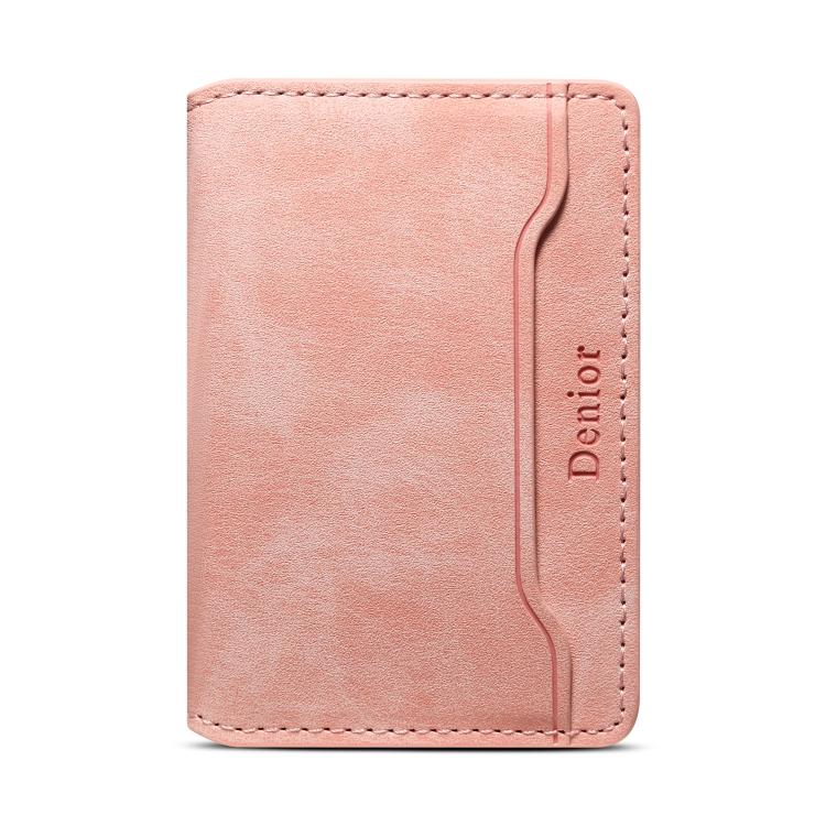 Denior V08+1 Retro Vegan Leather Texture Magnetic Wallet Card Holder Bag