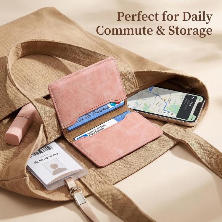 Denior V08+1 Retro Vegan Leather Texture Magnetic Wallet Card Holder Bag