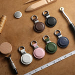 XDcase Metal Clip Microfiber Leather Protective Case with Key Ring, For AirTag 2nd Gen / 1st Gen