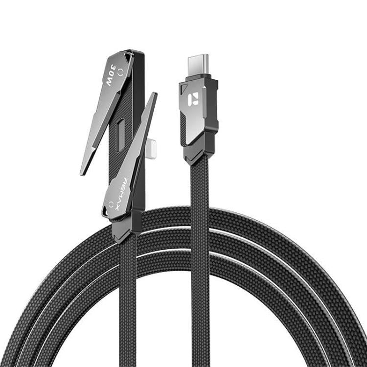 REMAX CB53 1.2m PD30W Type-C to 8 Pin Phone Holder Braided Fast Charging Data Cable, Type-C to 8 Pin