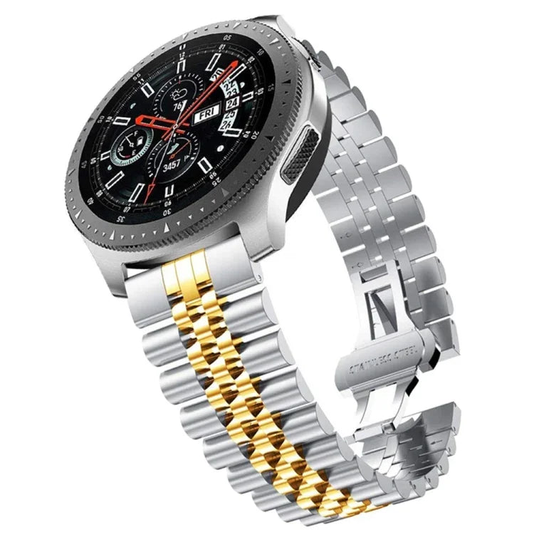 Five Beads Steel Replacement Strap Watchband, 20mm For Samsung Galaxy Watch 3 41mm, 22mm For Samsung Galaxy Watch 3 45mm, 20mm For Amazfit GTR 2 / Amazfit GTR 47mm, 22mm For Amazfit GTR 42mm, 20mm For Huawei Watch GT 2 42mm                             ...