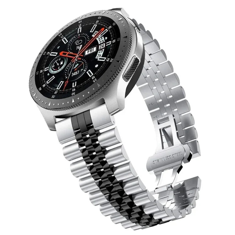 Five Beads Steel Replacement Strap Watchband, 20mm For Samsung Galaxy Watch 3 41mm, 22mm For Samsung Galaxy Watch 3 45mm, 20mm For Amazfit GTR 2 / Amazfit GTR 47mm, 22mm For Amazfit GTR 42mm, 20mm For Huawei Watch GT 2 42mm                             ...