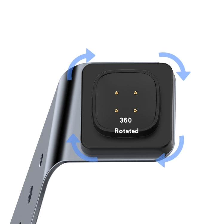 For Fitbit Versa 3 / Fitbit Sence Aluminum Alloy Charger Holder with Chip Protection, Support Fast Charging, For Fitbit Versa 3