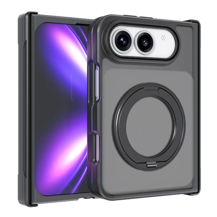 Armor Magnetic Holder PC Hybrid TPU Phone Case with Hinge Guard, For iPhone Duo