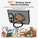 Skin Feel Rotating Holder Magnetic Phone Case, For iPhone Duo