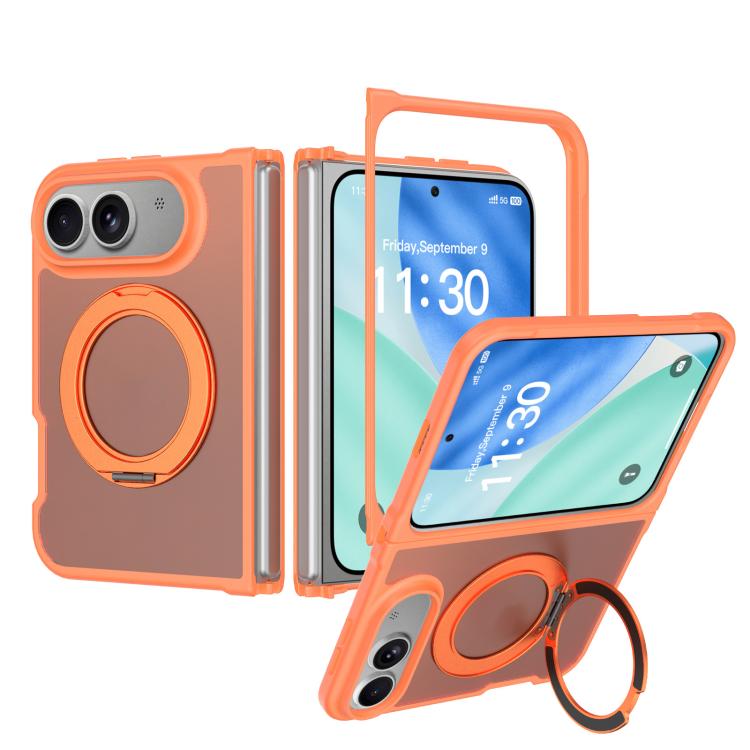 Skin Feel Rotating Holder Magnetic Phone Case, For iPhone Duo