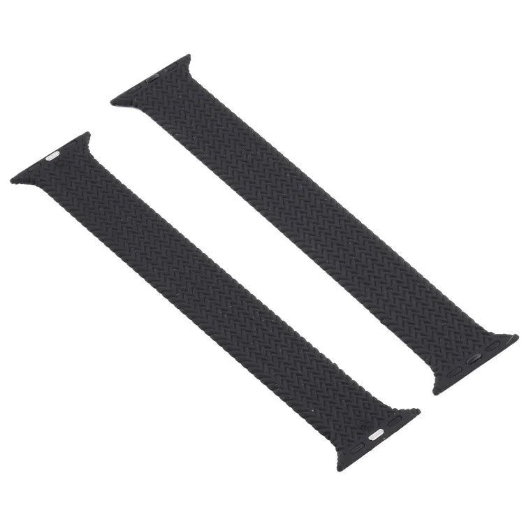 Single-turn Woven Pattern Silicone Watchband For Apple Watch Series 6 & SE & 5 & 4 40mm / 3 & 2 & 1 38mm, S, M, L