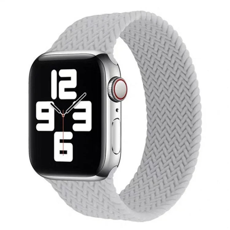 Single-turn Woven Pattern Silicone Watchband For Apple Watch Series 6 & SE & 5 & 4 40mm / 3 & 2 & 1 38mm, S, M, L
