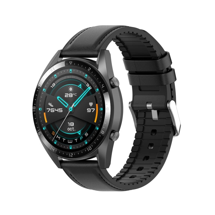 20mm Silicone Leather Replacement Strap Watchband for Huawei Watch GT 2 42mm, For Huawei Watch GT 2 42mm