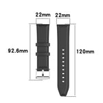 22mm Silicone Leather Replacement Strap Watchband for Huawei Watch GT 2 46mm, For Huawei Watch GT 2 46mm