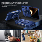 Rotation Holder Foldable Magnetic PC Phone Case, For iPhone Duo