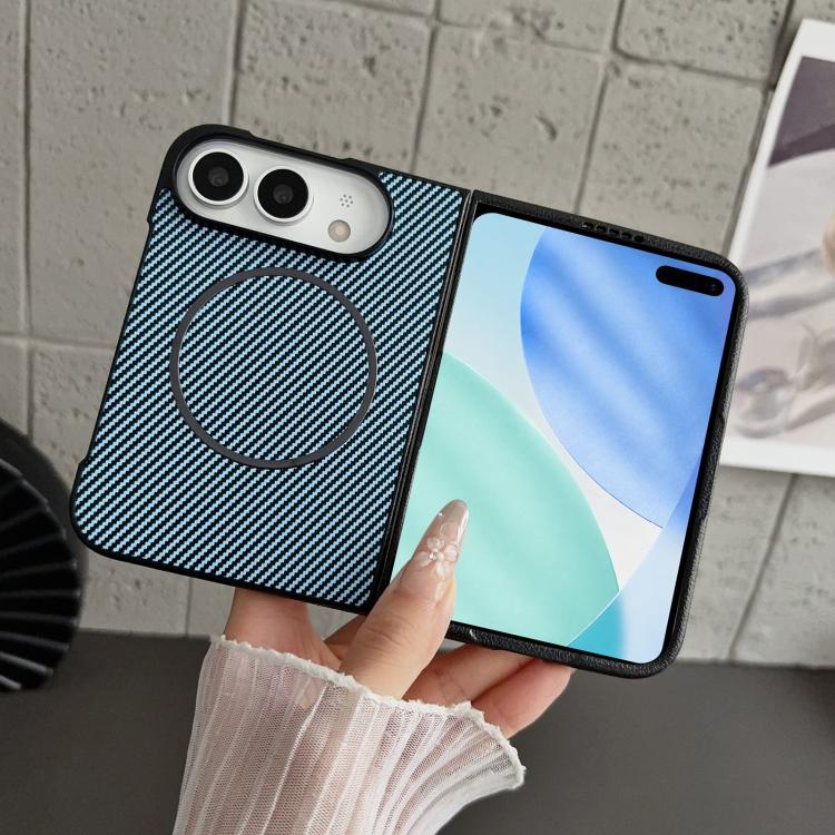 Fiber Texture Fine Circle Magnetic Phone Case, For iPhone Duo