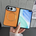 CD Magsafe Magnetic Cloth Texture Phone Case, For iPhone Duo