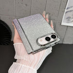 Rebound Hinge Gradient Bling Glitter Phone Case, For iPhone Duo