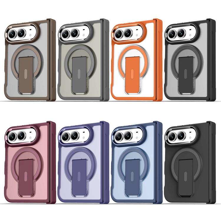 Acrylic Hybrid TPU MagSafe Holder Phone Case, For iPhone Duo