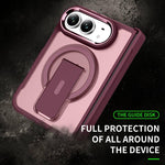 Acrylic Hybrid TPU MagSafe Holder Phone Case, For iPhone Duo