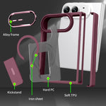 Acrylic Hybrid TPU MagSafe Holder Phone Case, For iPhone Duo
