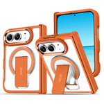Acrylic Hybrid TPU MagSafe Holder Phone Case, For iPhone Duo