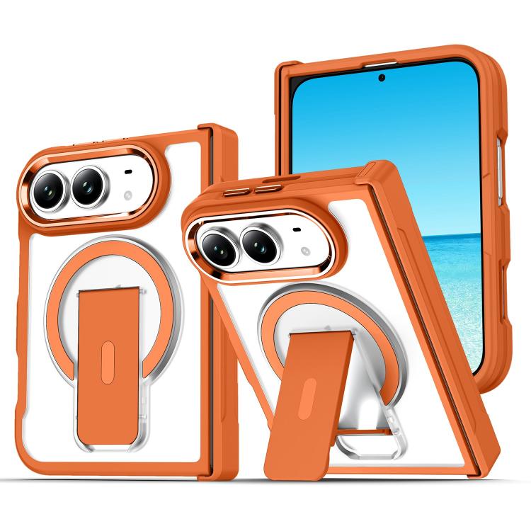 Acrylic Hybrid TPU MagSafe Holder Phone Case, For iPhone Duo