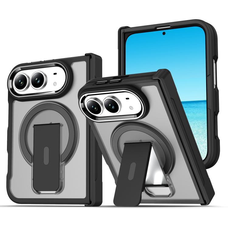 Acrylic Hybrid TPU MagSafe Holder Phone Case, For iPhone Duo