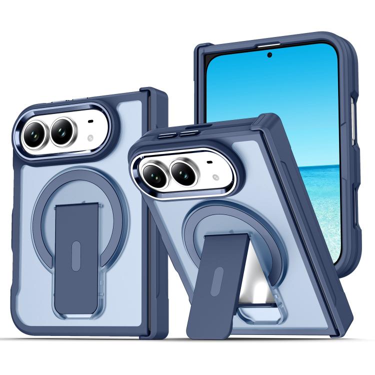 Acrylic Hybrid TPU MagSafe Holder Phone Case, For iPhone Duo
