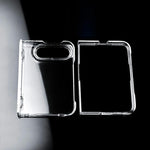 Clear Spring Hinge PC Shockproof Phone Case with Front Cover, For iPhone Duo