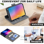 Solid Color Calfskin Texture RFID Vegan Leather Phone Case, For iPhone Duo