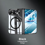 Integrated Shell And Flim Electroplating Transparent Shockproof Magnetic Phone Case, For iPhone Duo