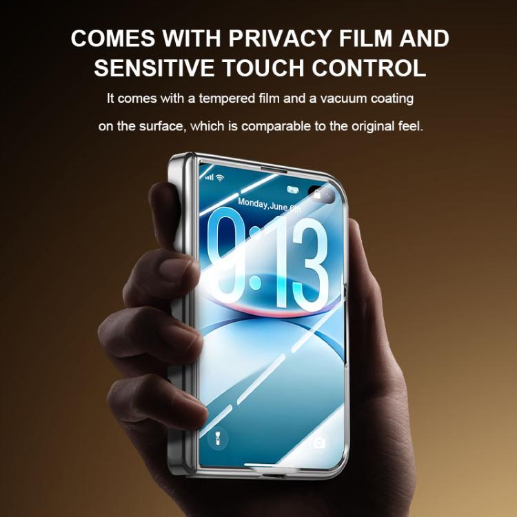 Integrated Shell And Flim Electroplating Transparent Shockproof Magnetic Phone Case, For iPhone Duo