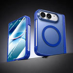 Intergrated Shell and Flim Translucent Spring Hinge Magnetic Phone Case, For iPhone Duo