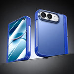 Integrated Shell And Flim Translucent Spring Hinge Holder Phone Case, For iPhone Duo