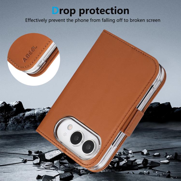 ABEEL RFID Side Buckle Leather Phone Case, For iPhone Duo