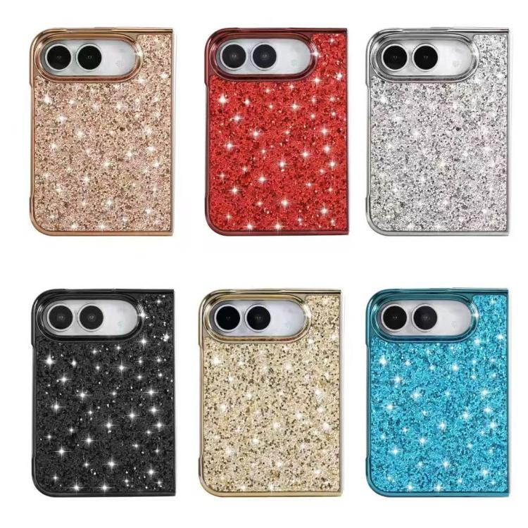 Glitter Powder Shockproof TPU Phone Case, For iPhone Duo