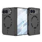 GKK Integrated Phantom CD Pattern Magnetic Folding Hinge Full Coverage Phone Case, For iPhone Duo