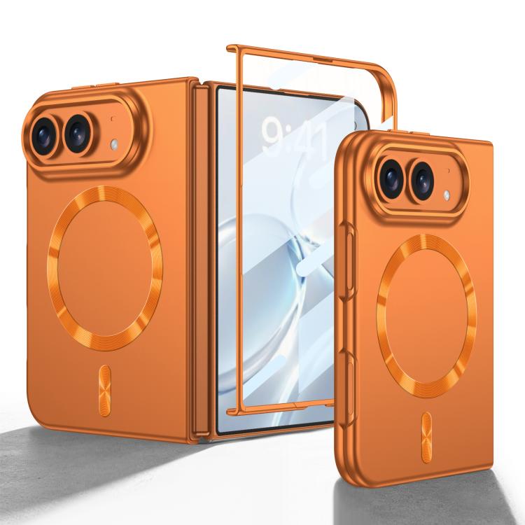 GKK Integrated Ultra-thin Full Coverage CD Pattern Magnetic Phone Case, For iPhone Duo