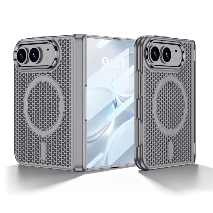 GKK Integrated Phantom Folding Hinge Heat Dissipation Magnetic Phone Case, For iPhone Duo