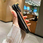 Nameplate Crocodile-Texture Phone Case, For iPhone Duo