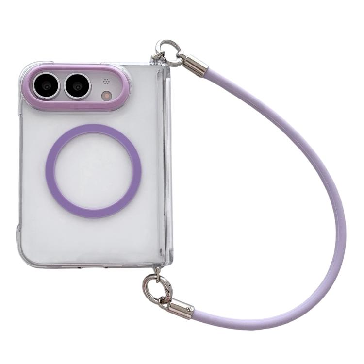 Side Buckle Hinge Magnetic Phone Case with Strap, For iPhone Duo