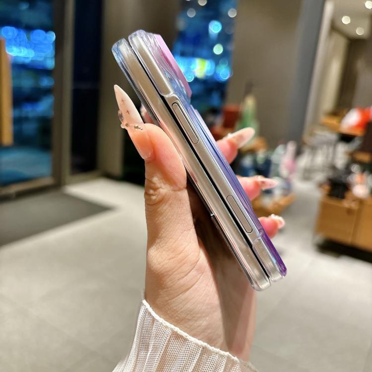 Gradient Side Buckle Hinge Rotating Holder Magnetic Phone Case, For iPhone Duo