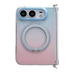 Gradient Side Buckle Hinge Rotating Holder Magnetic Phone Case, For iPhone Duo