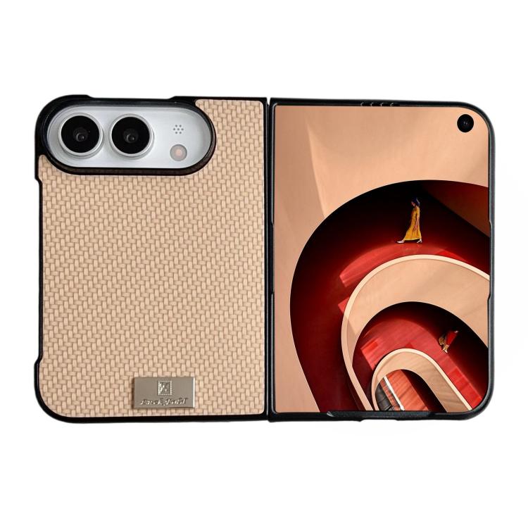Braided Leather Texture PC Phone Case, For iPhone Duo