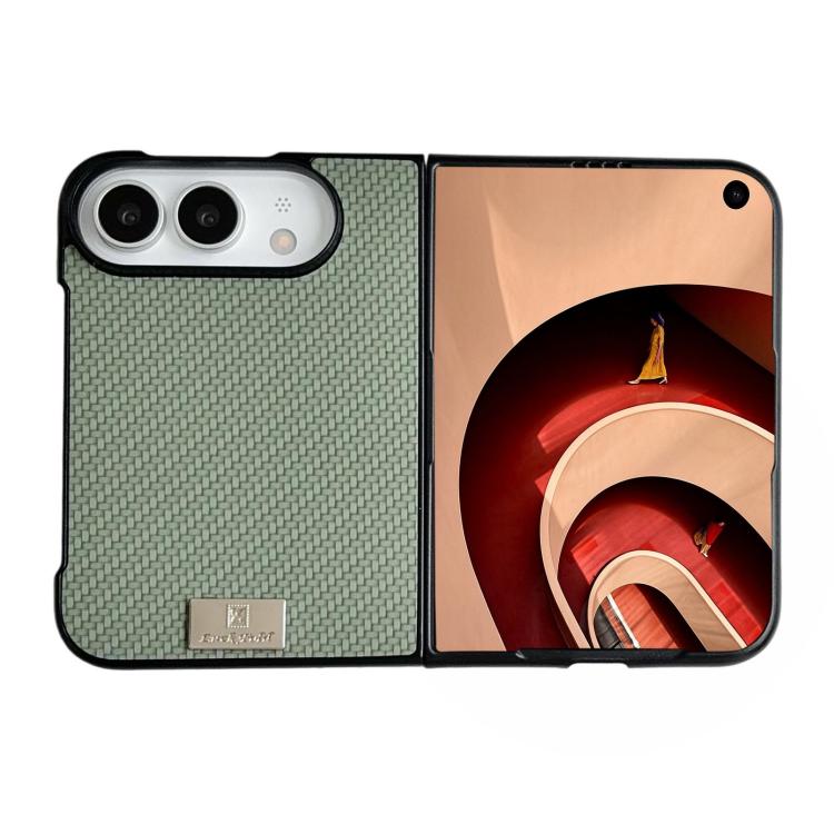 Braided Leather Texture PC Phone Case, For iPhone Duo