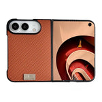 Braided Leather Texture PC Phone Case, For iPhone Duo