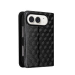 Cubic Grid Texture Flip Leather Phone Case, For iPhone Duo