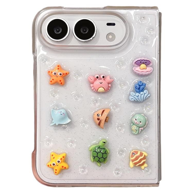 Epoxy Marine Animals Acrylic PC Phone Case, For iPhone Duo